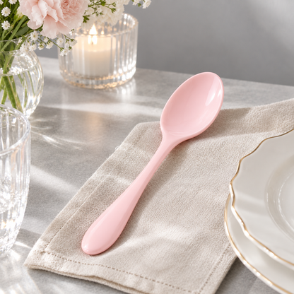 Cucchiaio in ceramica rosa pastello 15 cm piccolo cucchiaio da portata