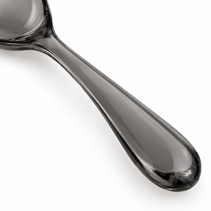 Cucchiaio da Minestra in Acrilico Nero 16 cm Leggero Rassivo
