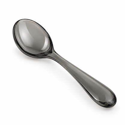 Cucchiaio da Minestra in Acrilico Nero 16 cm Leggero Rassivo