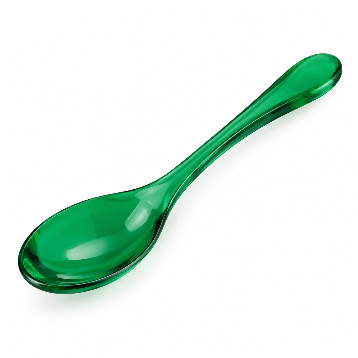 Rassivo Vibrant Green Acrylic Soup Spoon 17 cm