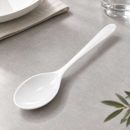 Cucchiaio in porcellana bianca 15 cm – cucchiaio da tavola classico
