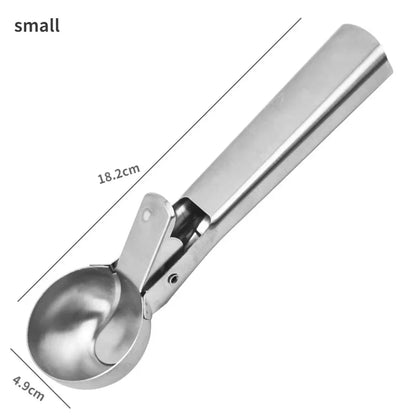 Cucchiaio per gelato in acciaio inox | Robusto e lavabile in lavastoviglie | Per porzioni piccole e grandi | Manico ergo