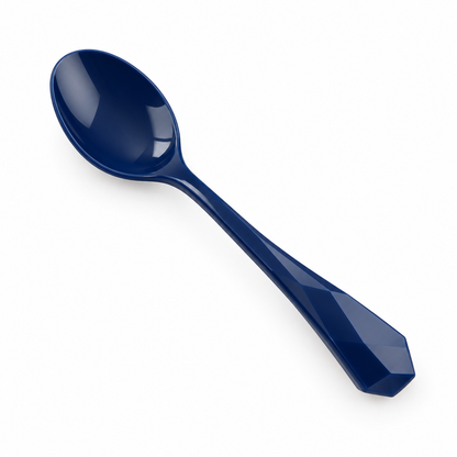 Cucchiaio sfaccettato blu intenso Rassivo 15 cm leggero per tutti i giorni