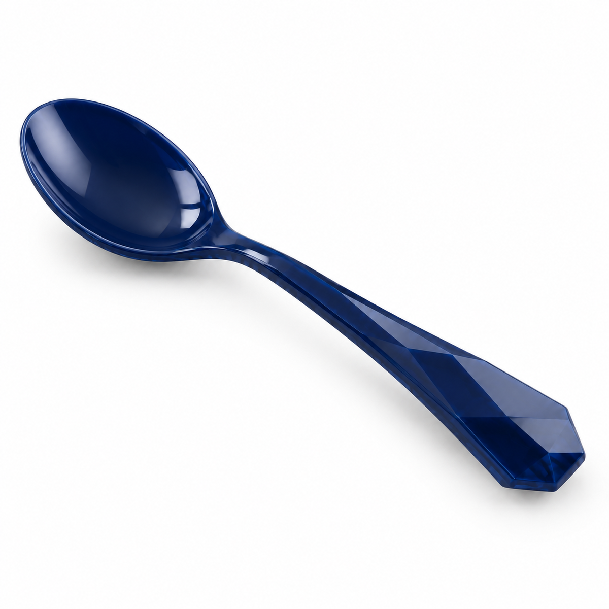 Cucchiaio sfaccettato blu intenso Rassivo 15 cm leggero per tutti i giorni