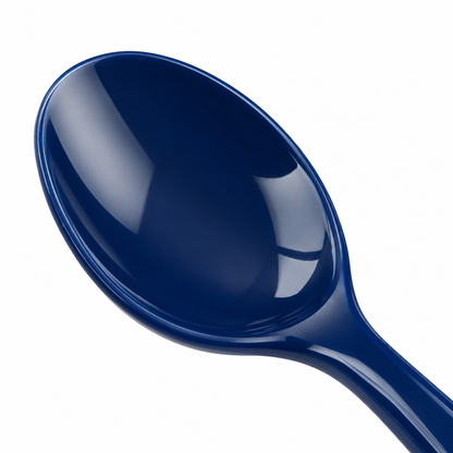 Cucchiaio sfaccettato blu intenso Rassivo 15 cm leggero per tutti i giorni