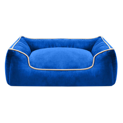 Cuccia per cani in peluche premium con bordi rialzati