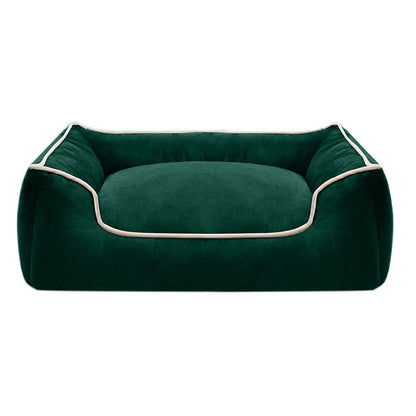 Cuccia per cani in peluche premium con bordi rialzati