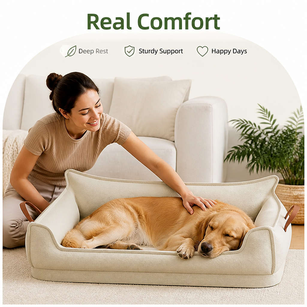 Cuccia ortopedica per cani impermeabile (con fodera rimovibile)