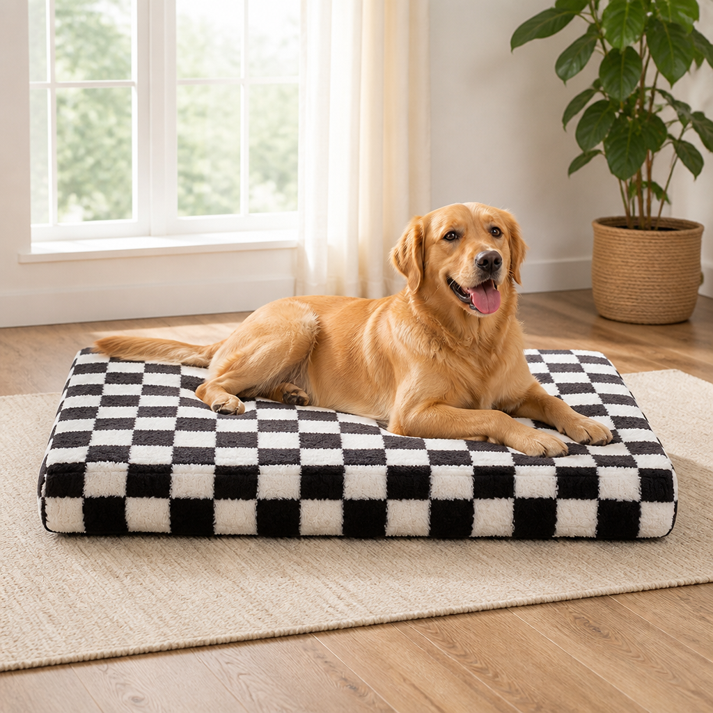 Cuccia ortopedica per cani in memory foam con base antiscivolo (fodera rimovibile)