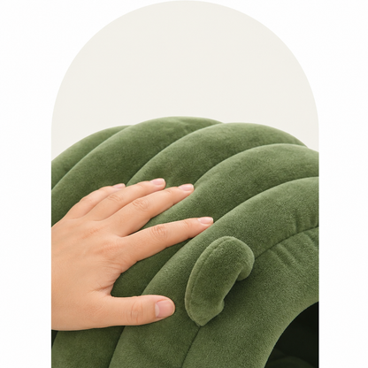 Cuccia semi-chiusa in peluche sherpa per animali domestici