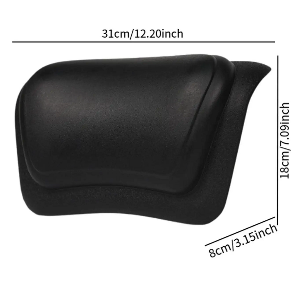 Cuscino da bagno antiscivolo HydroLuxe con schiuma in silicone e rivestimento in PU