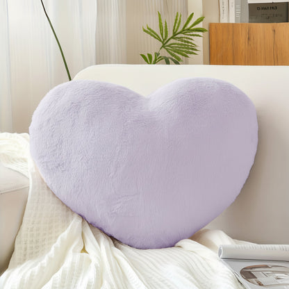 Cuscino decorativo a cuore in peluche per divano