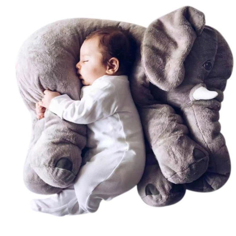 Cuscino elefante peluche morbido | Design morbido e abbracciabile per culla o letto | Compagno rassicurante per neonati 