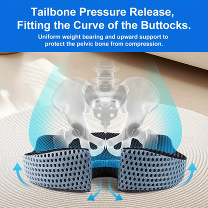 Cuscino ergonomico triangolare Triacomfort con memory foam, traspirante e antiscivolo per auto e ufficio
