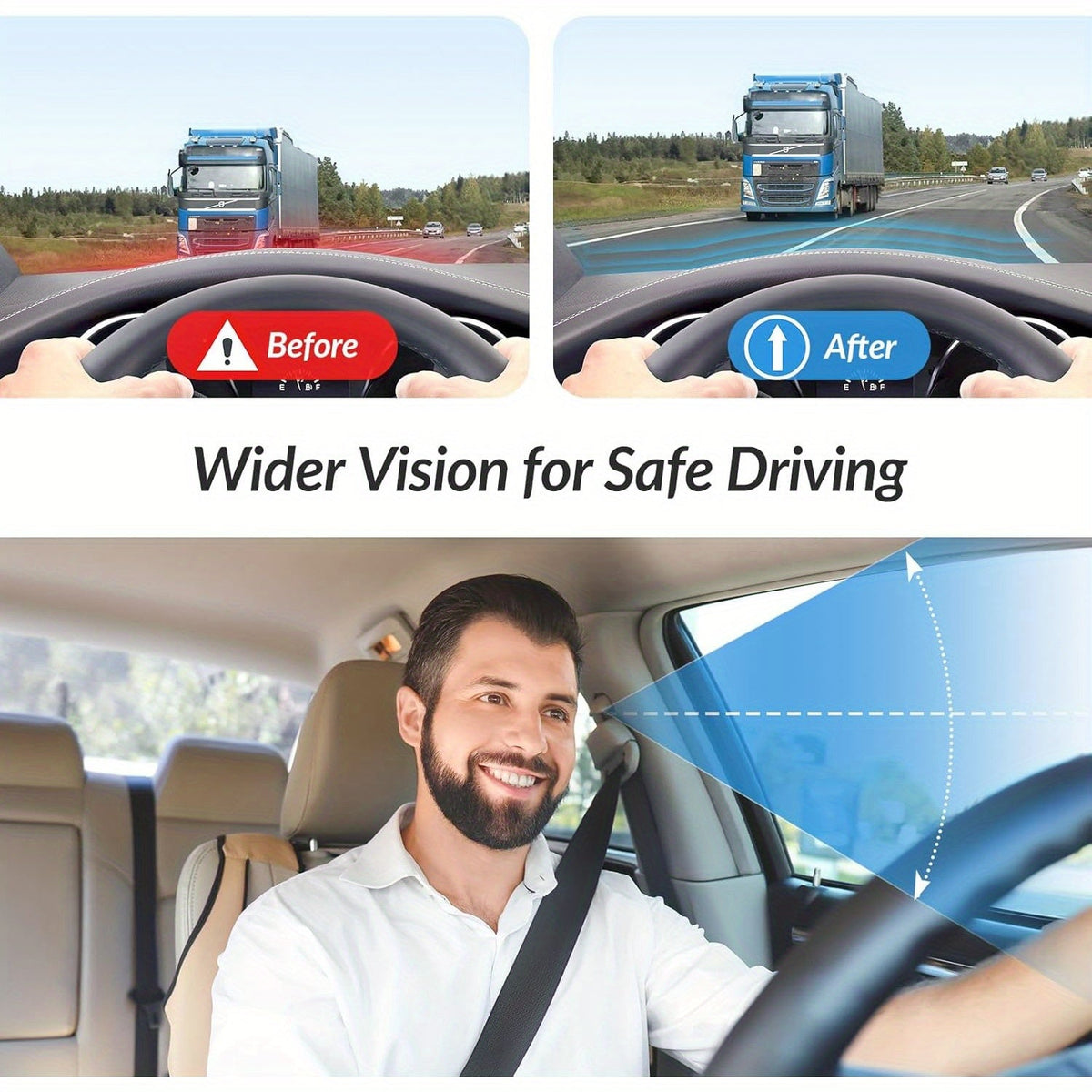 Cuscino ergonomico triangolare Triacomfort con memory foam, traspirante e antiscivolo per auto e ufficio
