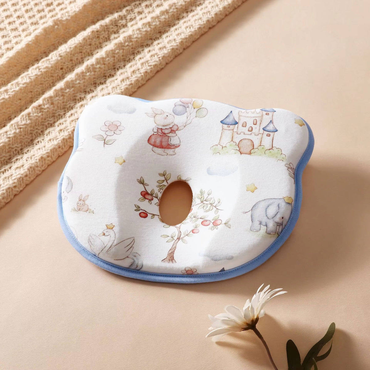 Cuscino Neonato Antiplagiocefalia Traspirante con Supporto Cervicale