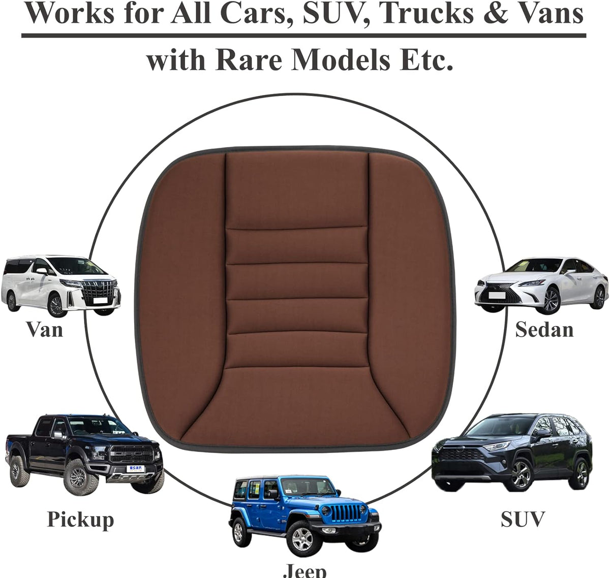Cuscino per sedile auto in memory foam comfort Rassivo