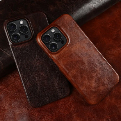 Custodia iPhone in pelle bovina artigianale