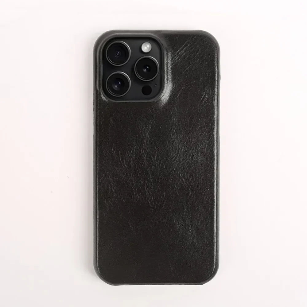 Custodia iPhone in pelle bovina artigianale