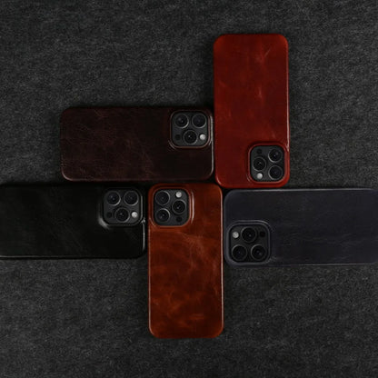 Custodia iPhone in pelle bovina artigianale