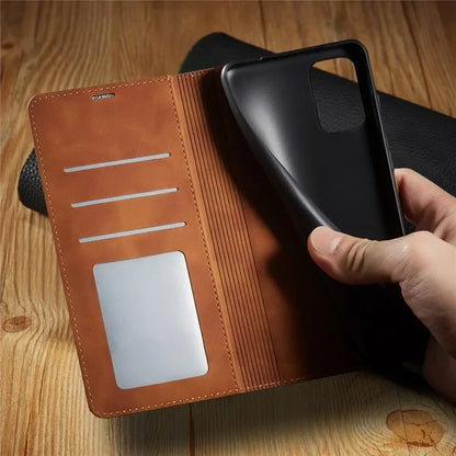 Custodia magnetica in pelle per telefoni Samsung: protezione chic