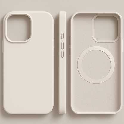 Custodia magnetica in silicone per iPhone con superficie soft touch