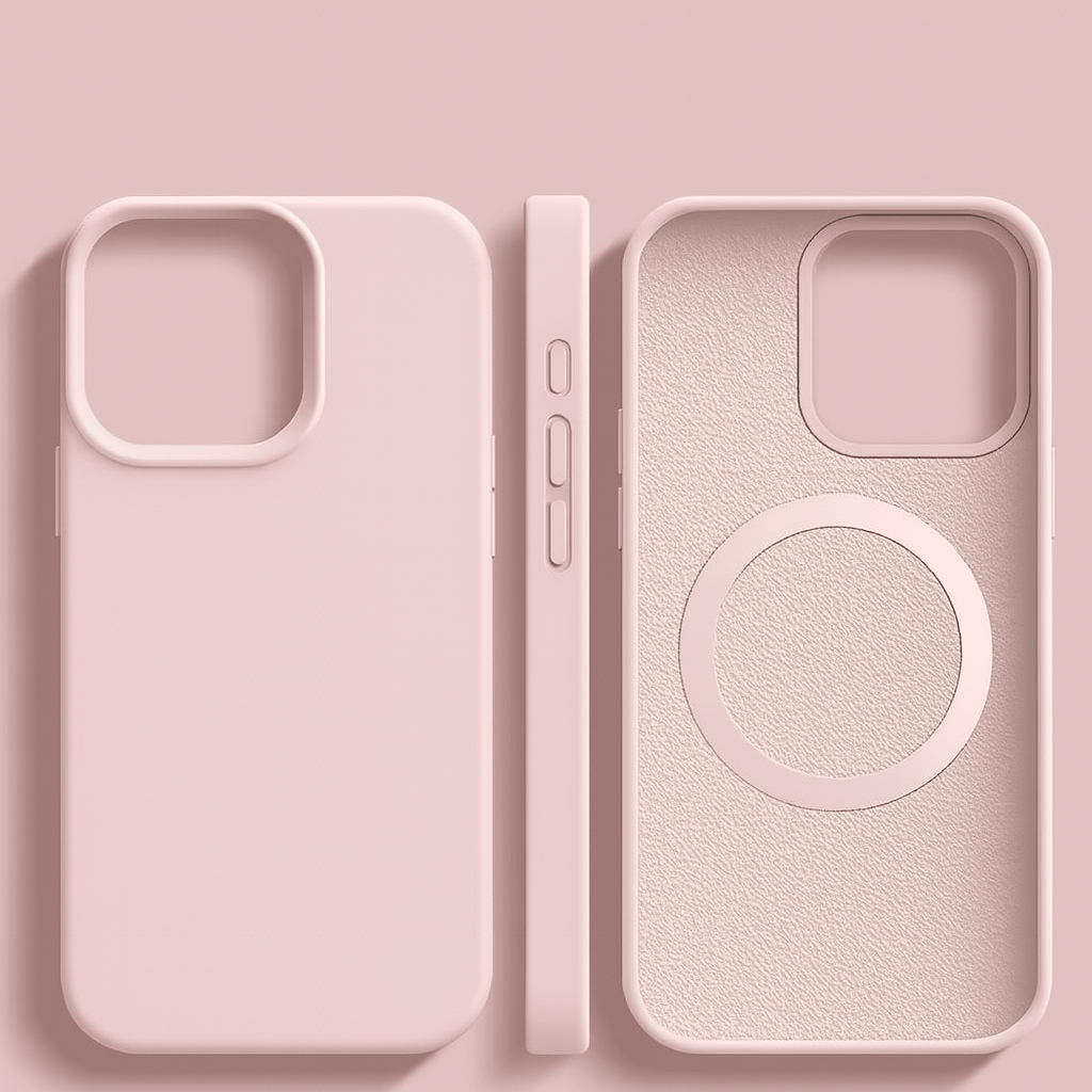 Custodia magnetica in silicone per iPhone con superficie soft touch
