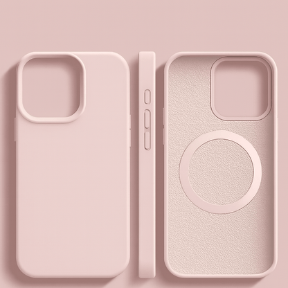 Custodia magnetica in silicone per iPhone con superficie soft touch