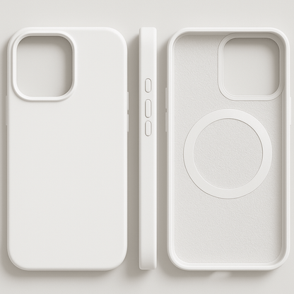 Custodia magnetica in silicone per iPhone con superficie soft touch
