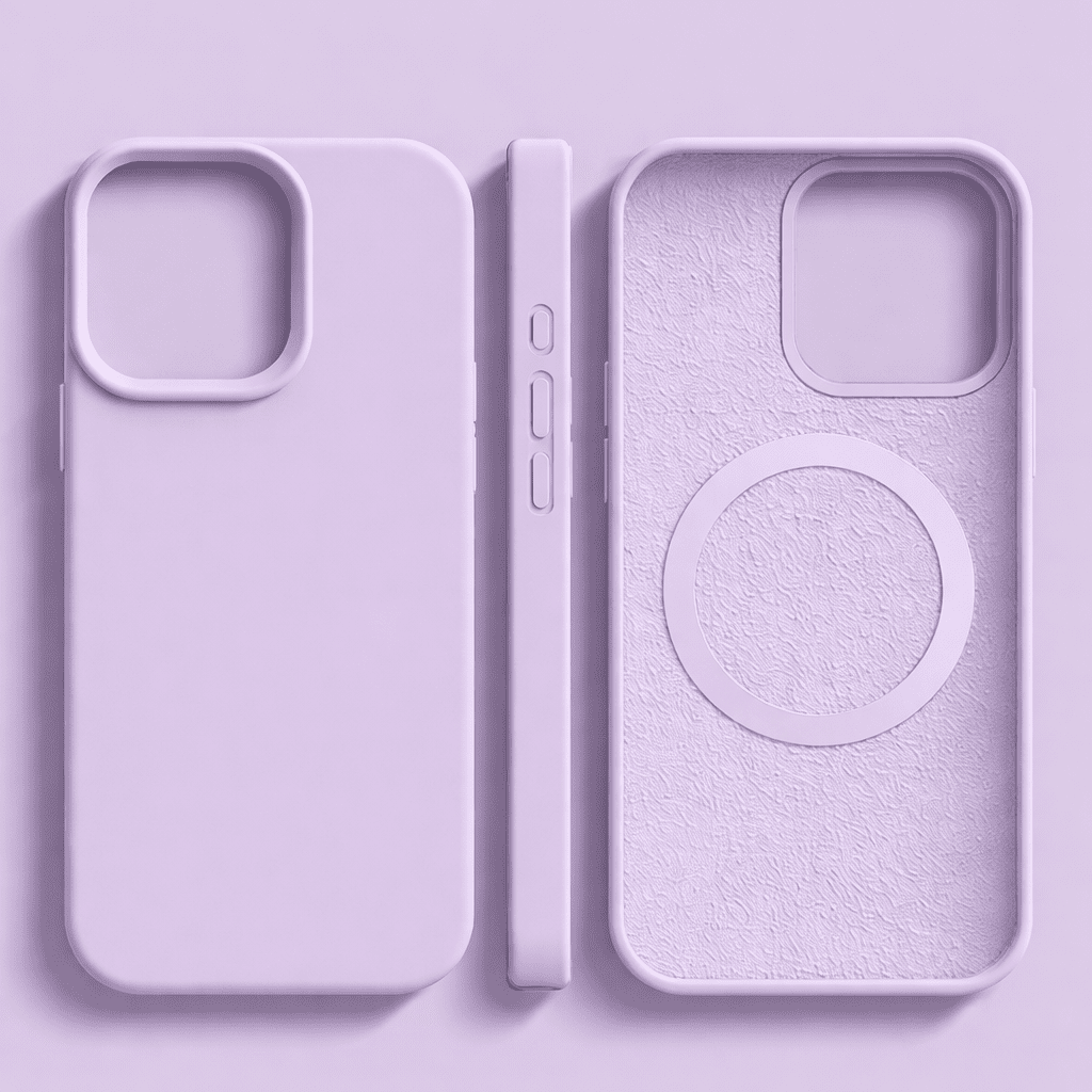 Custodia magnetica in silicone per iPhone con superficie soft touch
