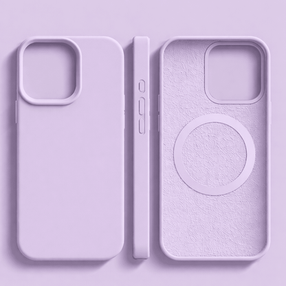 Custodia magnetica in silicone per iPhone con superficie soft touch