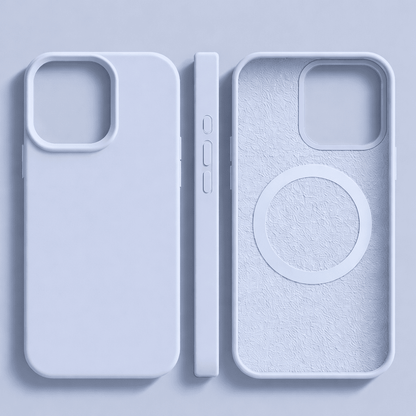 Custodia magnetica in silicone per iPhone con superficie soft touch
