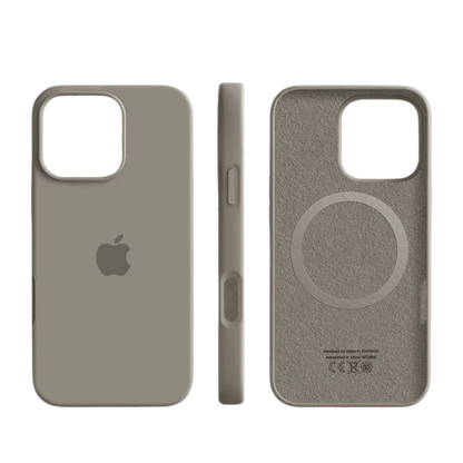 Custodia magnetica in silicone con superficie soft-touch per iPhone