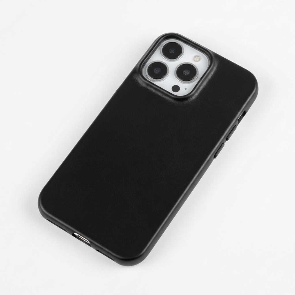 Custodia in vera pelle oil-wax per iPhone 13–16 con anello magnetico