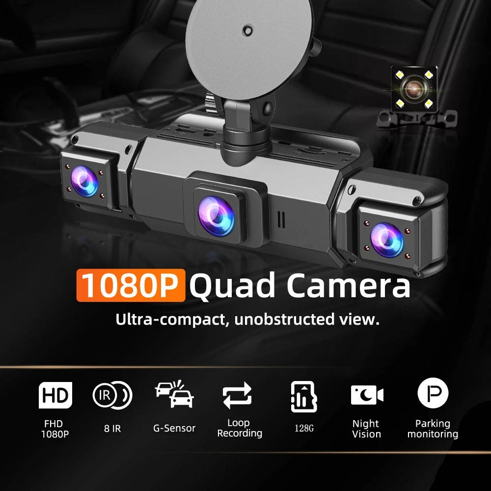Dashcam Auto Wireless Anteriore e Posteriore con Visione Notturna