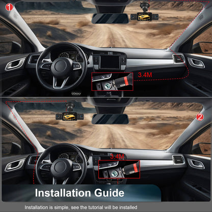 Dashcam Auto Wireless Anteriore e Posteriore con Visione Notturna