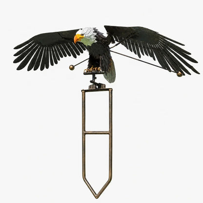 Decorazione da giardino a forma di uccello | Ali battenti e picchetto da terra