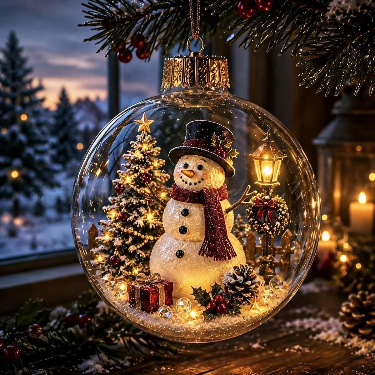 Decorazione natalizia luminosa mini villaggio invernale per la casa