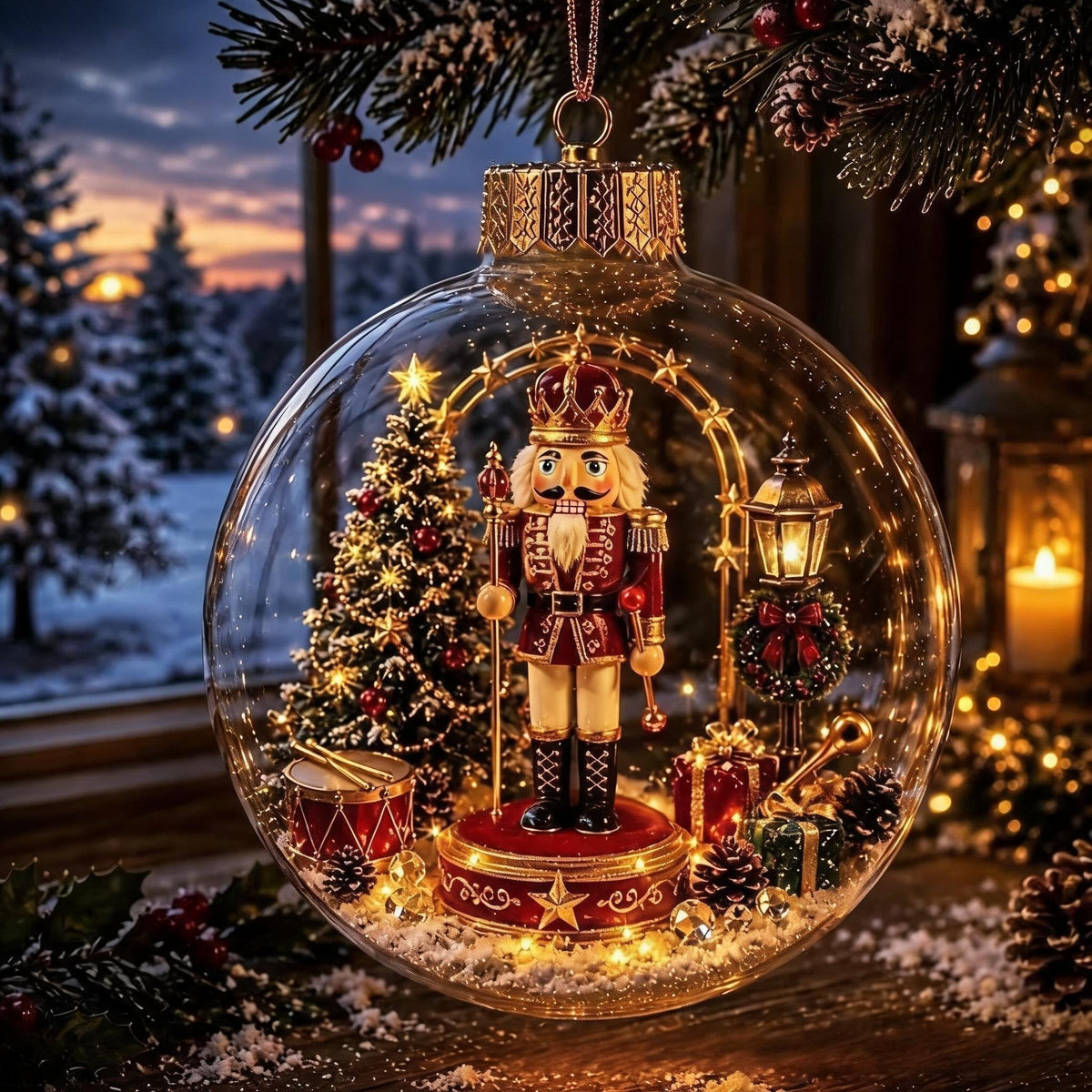 Decorazione natalizia luminosa mini villaggio invernale per la casa