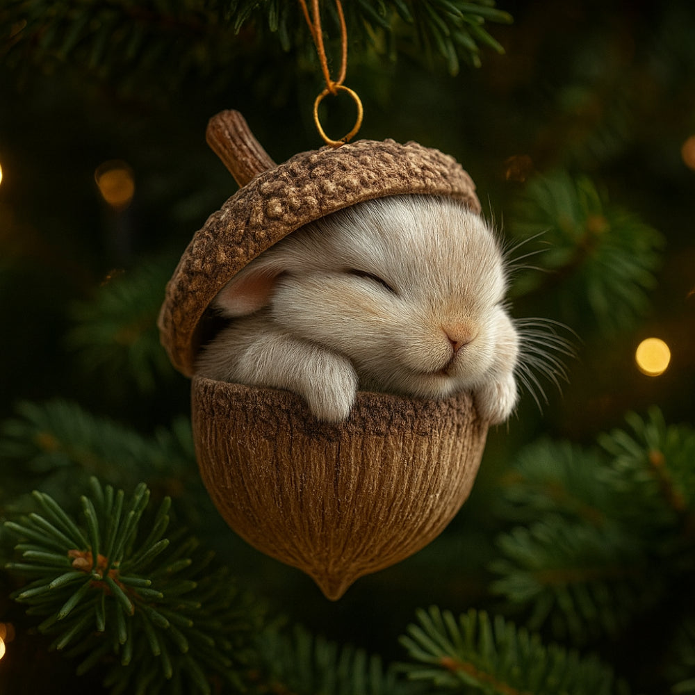 Decorazioni Natalizie Animali del Bosco in Ghianda per Albero