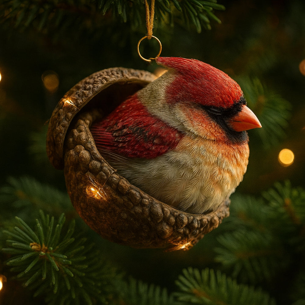Decorazioni Natalizie Animali del Bosco in Ghianda per Albero