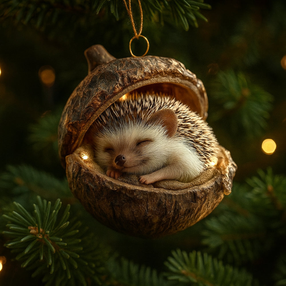 Decorazioni Natalizie Animali del Bosco in Ghianda per Albero