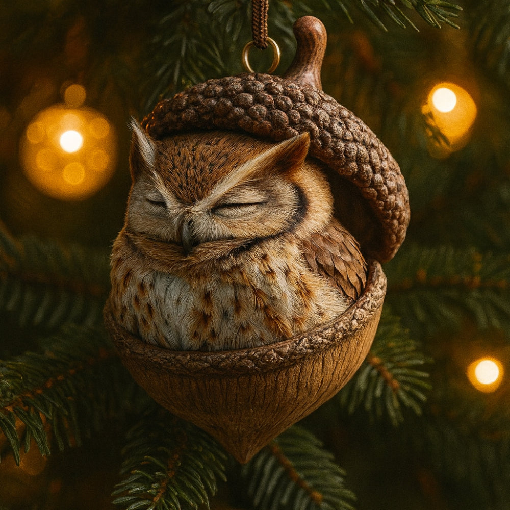 Decorazioni Natalizie Animali del Bosco in Ghianda per Albero