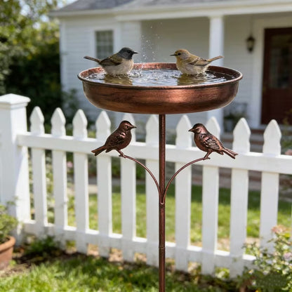 Elegante abbeveratoio per uccelli da giardino con supporto regolabile