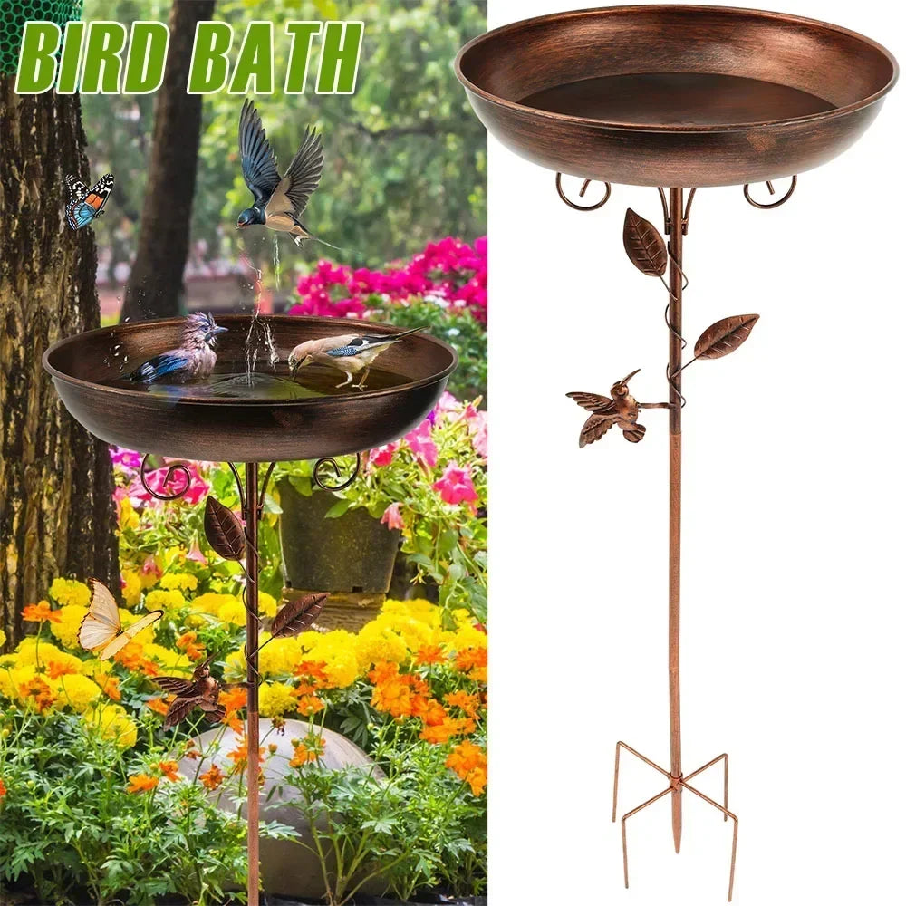 Elegante abbeveratoio per uccelli da giardino con supporto regolabile