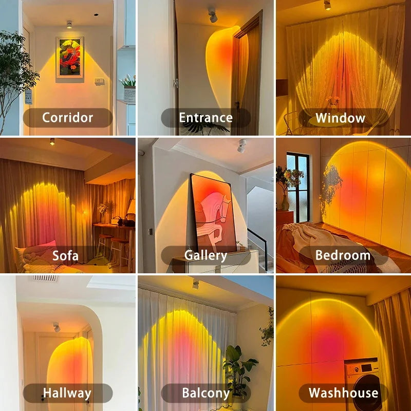 Faretto da parete LED atmosfera tramonto
