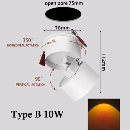 Faretto da parete LED atmosfera tramonto