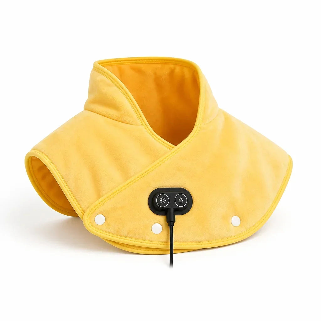 Fascia riscaldante vibrante USB per collo e spalle (3 livelli di calore)
