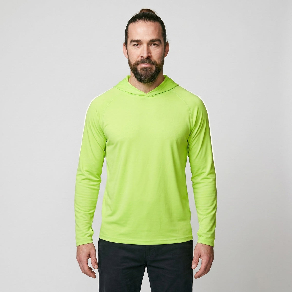 Felpa con cappuccio solare UPF 50+ da uomo – Top UV leggero ad asciugatura rapida per trekking e pesca con passanti per 