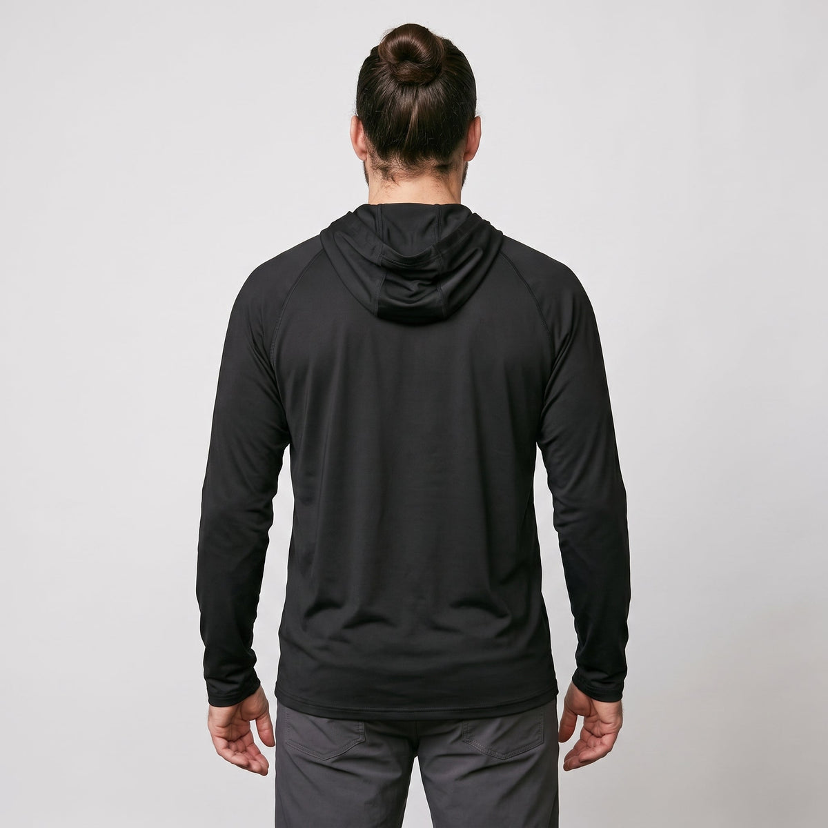 Felpa con cappuccio solare UPF 50+ da uomo – Top UV leggero ad asciugatura rapida per trekking e pesca con passanti per 